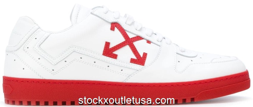 Outlet OFF-WHITE 70s Low Top White Red OMIA045F173500200120