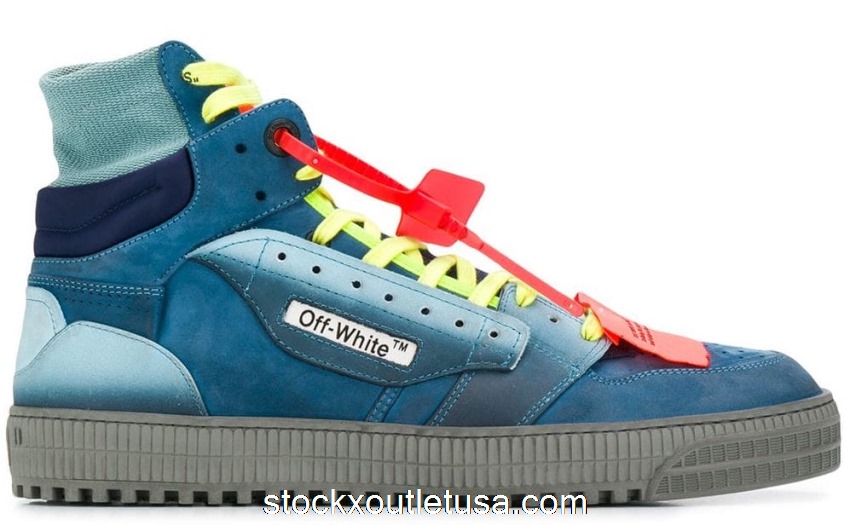 Outlet OFF-WHITE Court High Blue Yellow FW19 OMIA065F198000393031