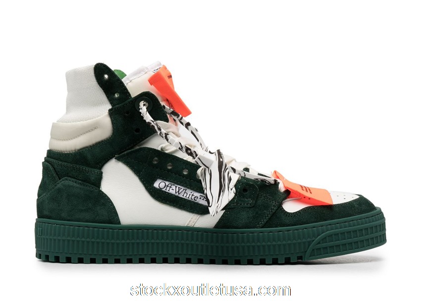 Outlet OFF-WHITE Off-Court 3.0 High Forest Green White SS21 OMIA065R21LEA0020155