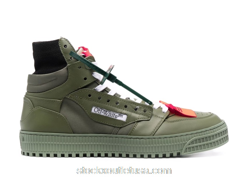 Outlet OFF-WHITE Off Court 3.0 Military Green Fuschia OMIA065S22LEA0035755