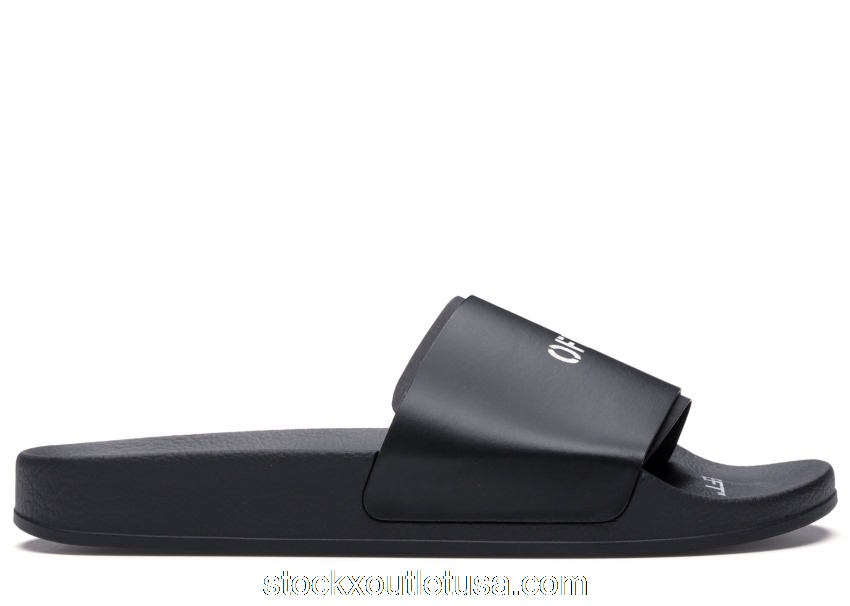 Outlet OFF-WHITE Off Sliders Black FW19 OMIA088E19C220501001