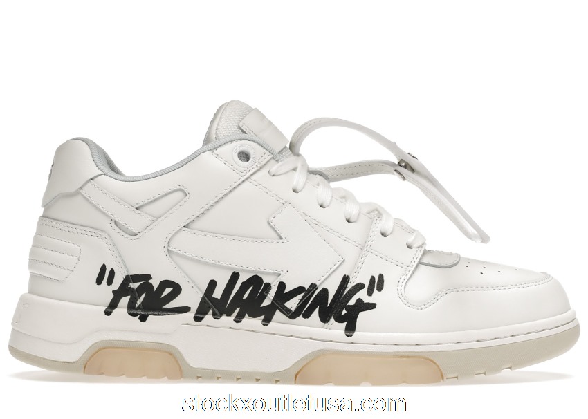 Outlet OFF-WHITE Out Of Office OOO Low Tops For Walking White Black 2021 OMIA189R21LEA0020101 / OMIA189S21LEA0040101 / OMIA189F21LEA0030110