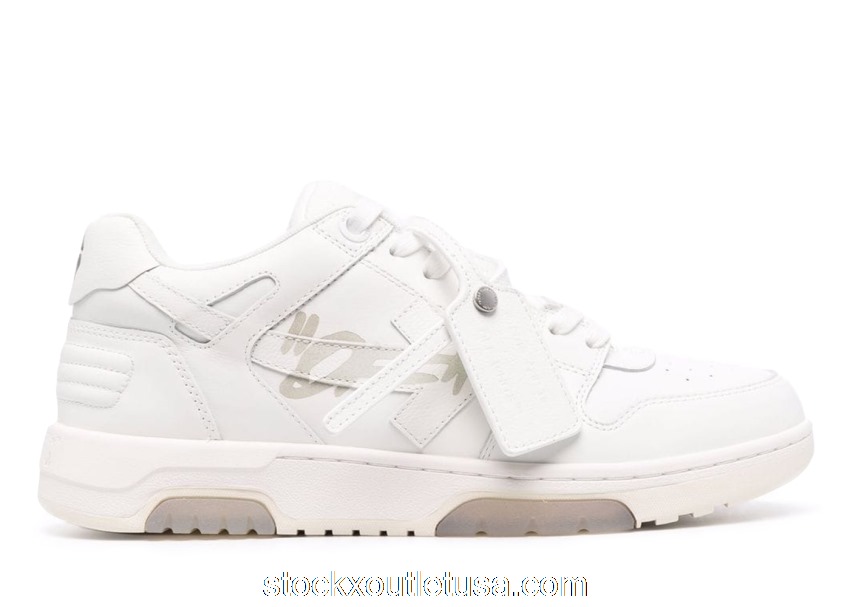 Outlet OFF-WHITE Out Of Office OOO Low Tops Specials White Grey OMIA189F21LEA0030101