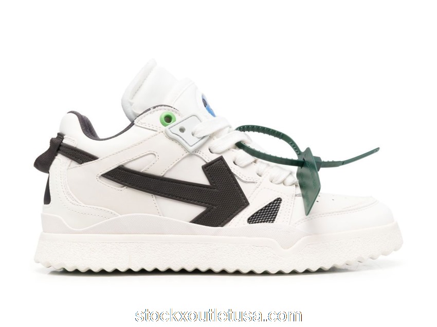 Outlet OFF-WHITE Sponge Mid Top Cloud White Black OMIA234S22LEA0010110