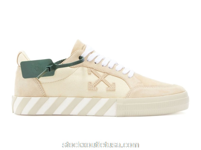 Outlet OFF-WHITE Vulc Low Beige White OMIA085S22LEA0016161
