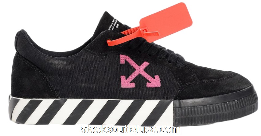 Outlet OFF-WHITE Vulc Low Black Fuchsia OMIA085E19C210471028
