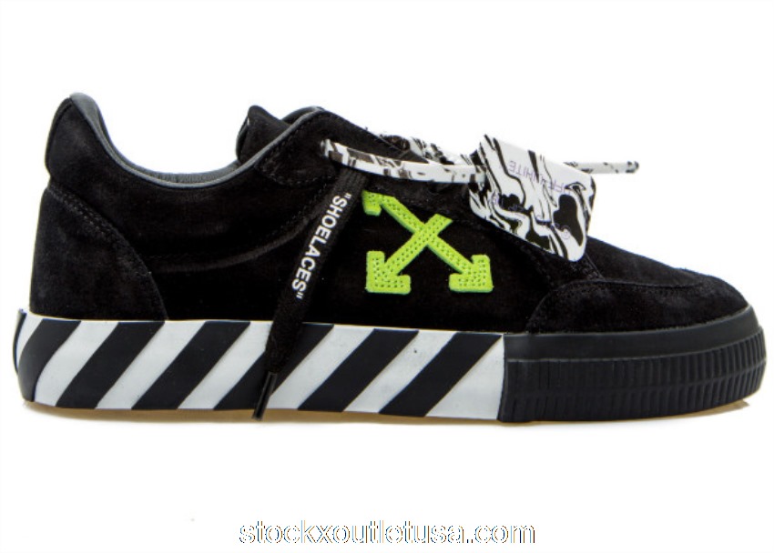 Outlet OFF-WHITE Vulc Low Black/Green SS21 OMIA085S21LEA0021055