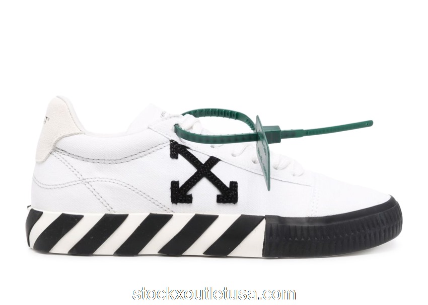 Outlet OFF-WHITE Vulc Low Canvas White Black SS22 (W) OWIA178C99FAB0010110