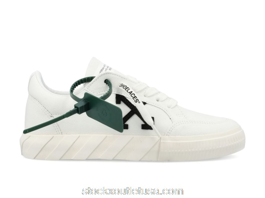 Outlet OFF-WHITE Vulc Low Canvas White Black (W) (SS22) OWIA272C99FAB0020110