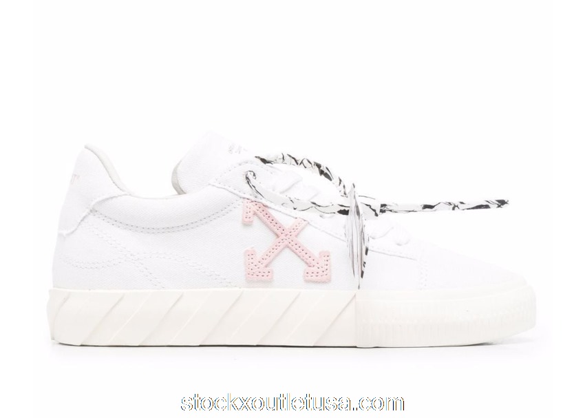 Outlet OFF-WHITE Vulc Low Eco Canvas White Pink FW21 (W) OWIA178F21FAB0020130