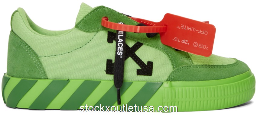 Outlet OFF-WHITE Vulc Low Green Canvas FW19 (W) 192607F128026