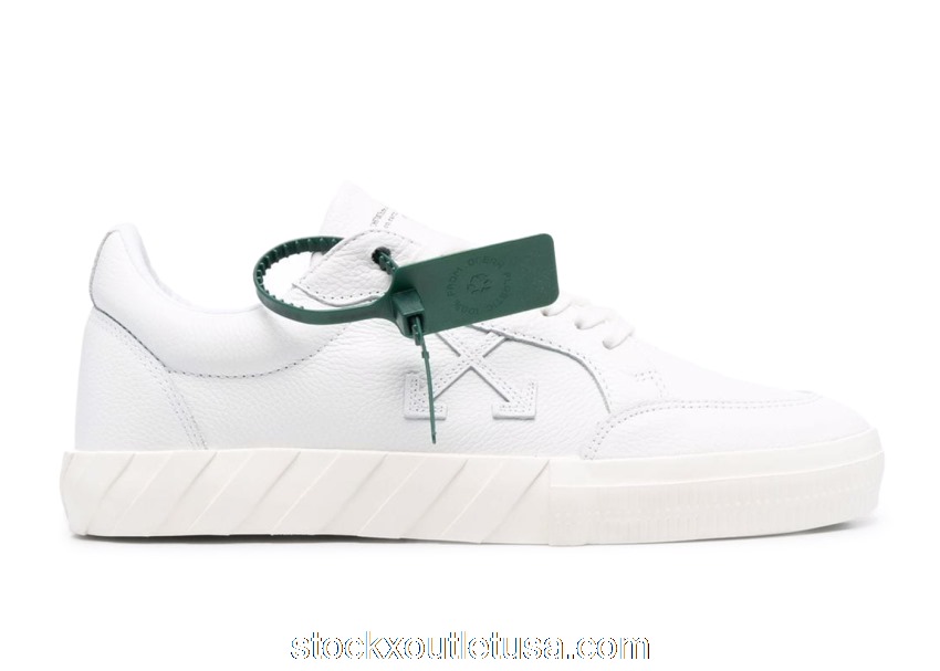 Outlet OFF-WHITE Vulc Low Leather White White SS22 OMIA085C99LEA0010100