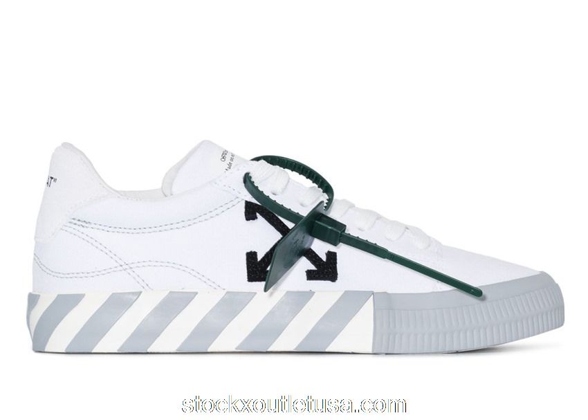 Outlet OFF-WHITE Vulc Low White Black Grey (W) OWIA178C99FAB0020110