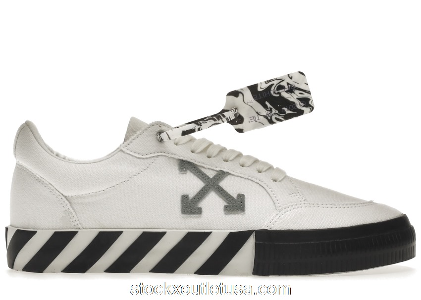 Outlet OFF-WHITE Vulc Low White Grey OMIA085F21FAB0010155
