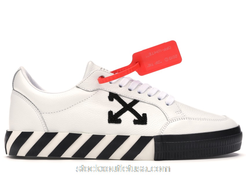 Outlet OFF-WHITE Vulc Low White Leather FW19 OMIA085F19D680010110