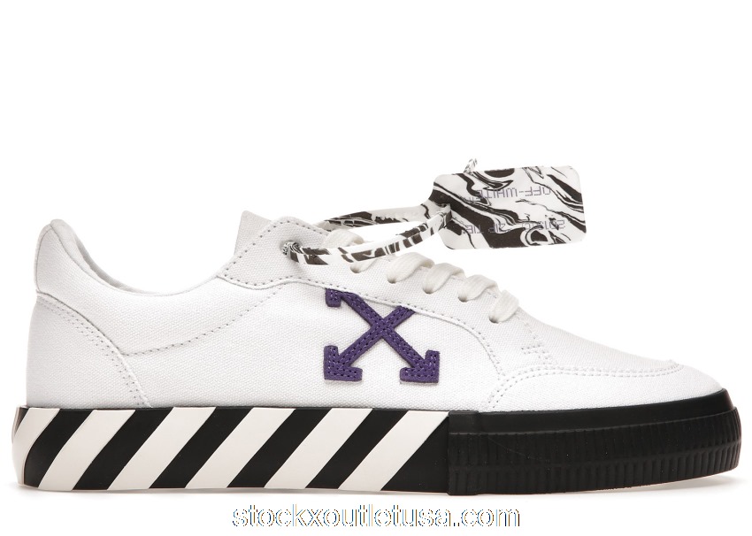 Outlet OFF-WHITE Vulc Low White/Purple SS21 OMIA085R21FAB0010137