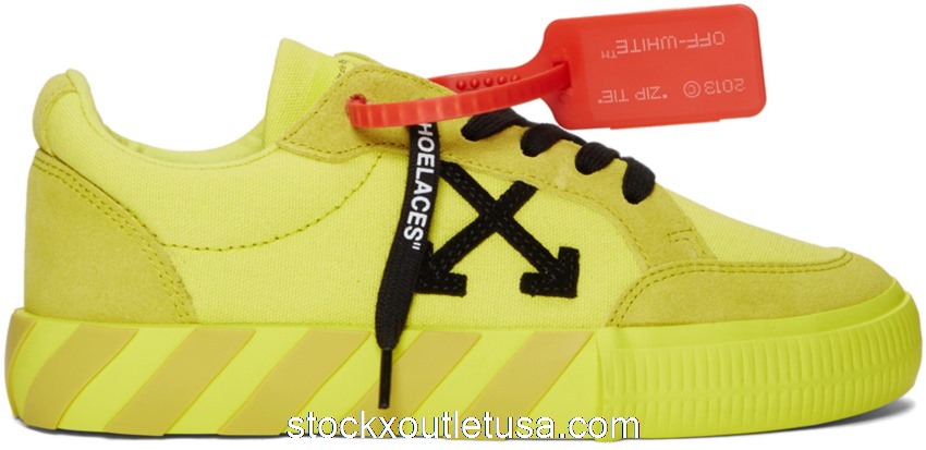Outlet OFF-WHITE Vulc Low Yellow Canvas FW19 (W) 192607F128027