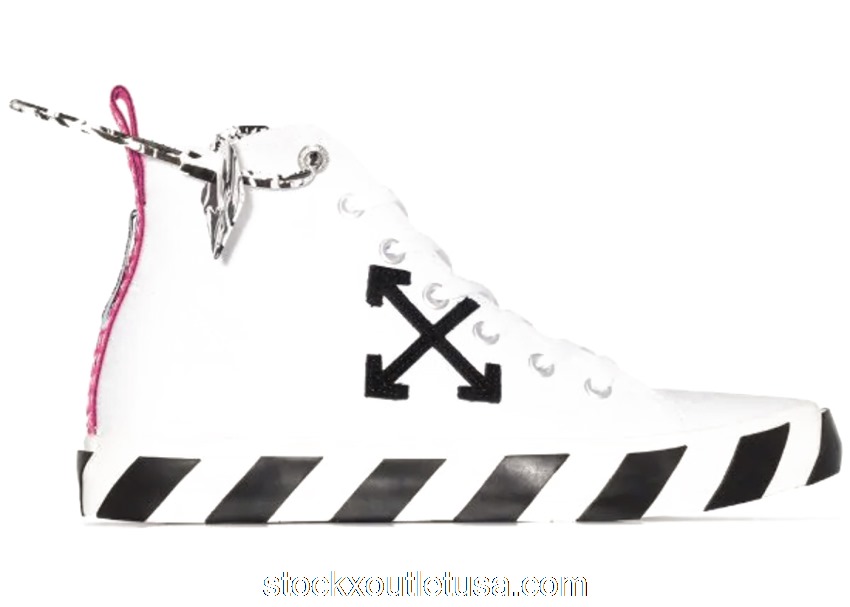 Outlet OFF-WHITE Vulcanised Mid Top Black Arrow OMIA119E20FAB0010110