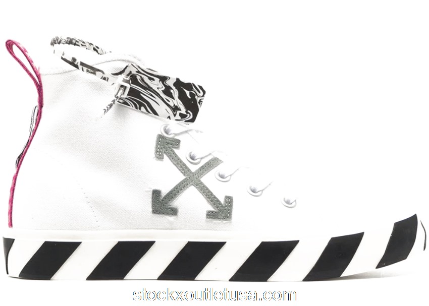 Outlet OFF-WHITE Vulcanised Mid Top Grey Arrow OMIA119R21FAB0010109