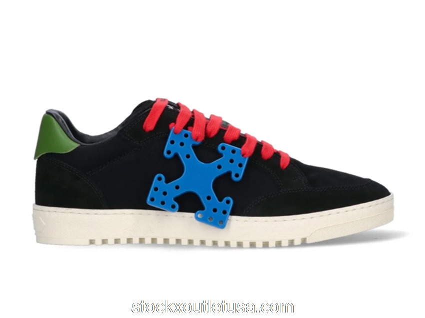 Outlet OFF-WHITE Vulcanized 5.0 Low Top Arrows Hang Tag Black Blue Green Red OMIA227S22LEA0011045