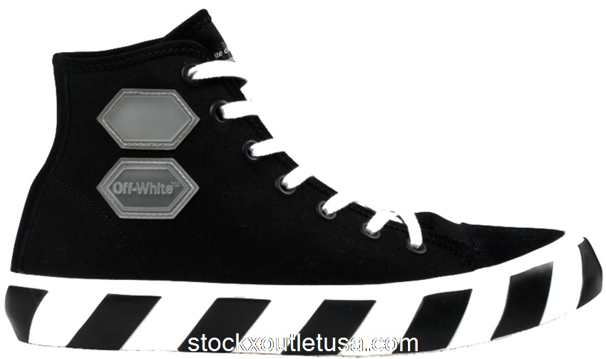 Outlet OFF-WHITE Vulcanized Hi Black Striped OMIA110R19C210351098