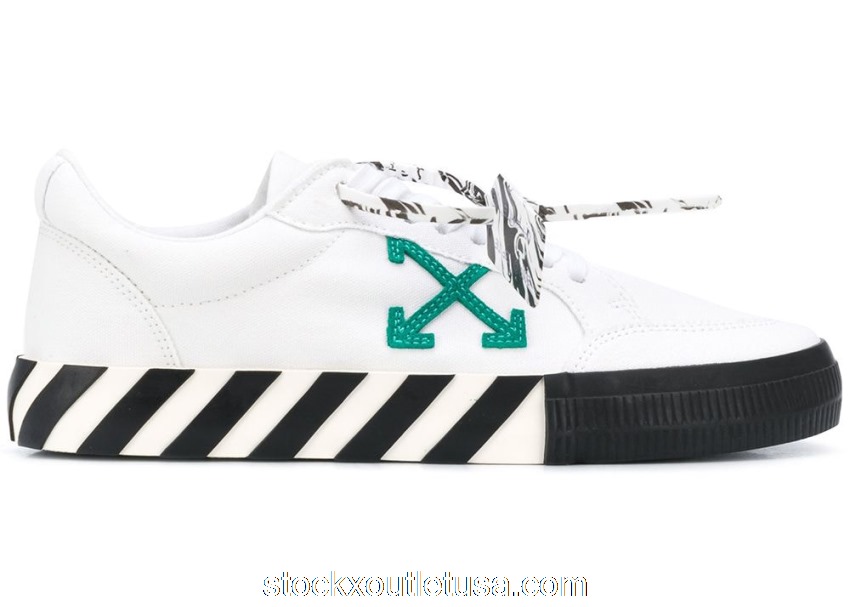 Outlet Off-White Arrow Low Top Green OMIA085E20FAB0010155