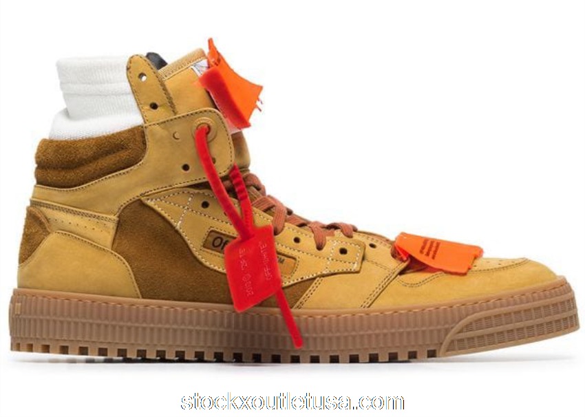 Outlet Off-White Court Side Camel Brown FW18 OMIA065F180340045300