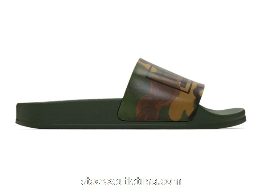 Outlet Off-White Double Arrow Sliders Camo OMIA088R20C220564310