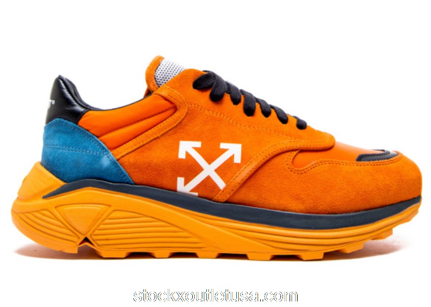 Outlet Off-White Jogger Orange White OMIA047S19D390341901