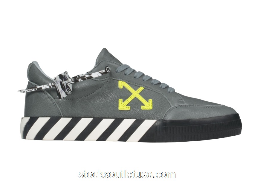 Outlet Off-White Low Vulc Grey Green Fluo AW20 OMIA085F20LEA0040970