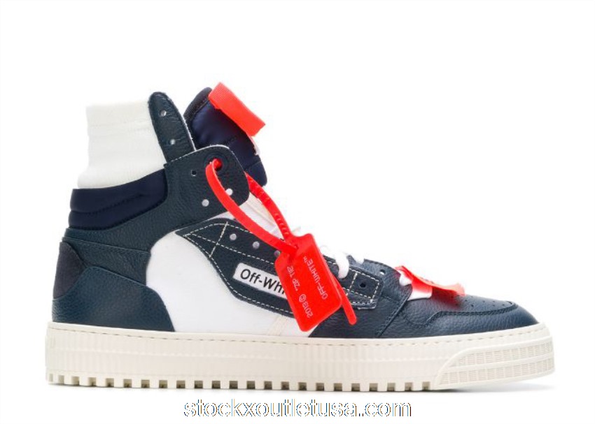 Outlet Off-White Off Court High Top Navy OMIA065F18A420123001