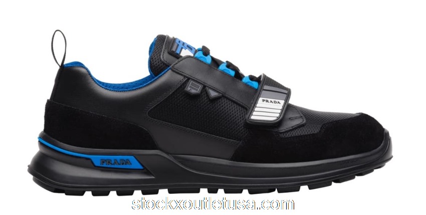 Outlet Prada Mechano Leather Black Blue 2EG266_3V71_F0D8J
