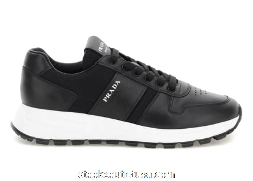 Outlet Prada Prax 1 Leather Low Top Black 4E3571_3L3F_F0002_F_G000