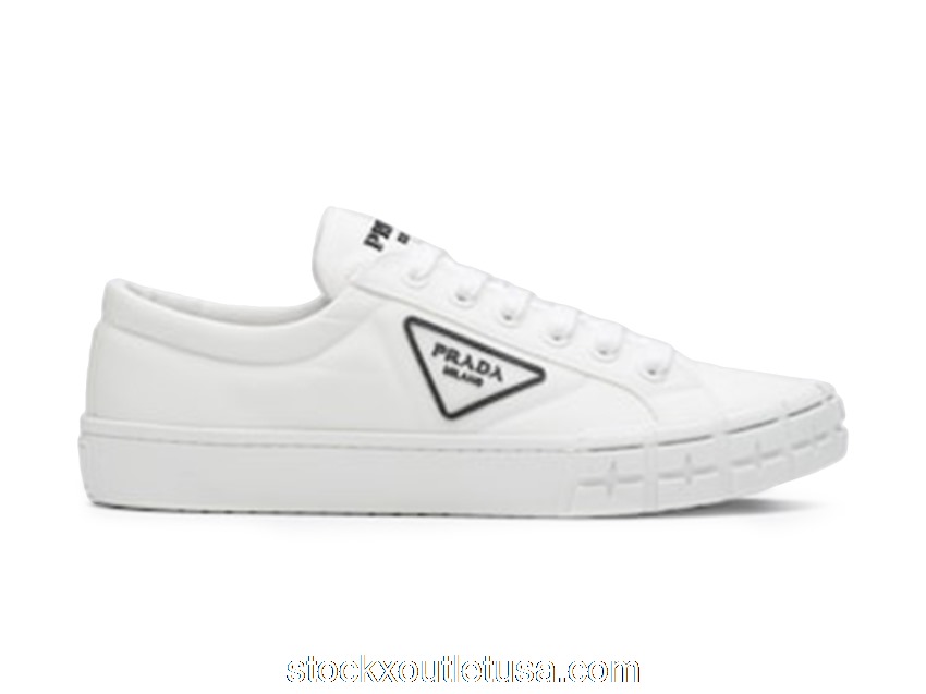 Outlet Prada Wheel Cassetta Low White White Black 2EG323_1YFL_F0009