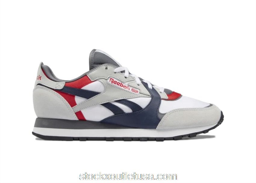 Outlet Reebok Classic Leather Grey Navy Red GX4047