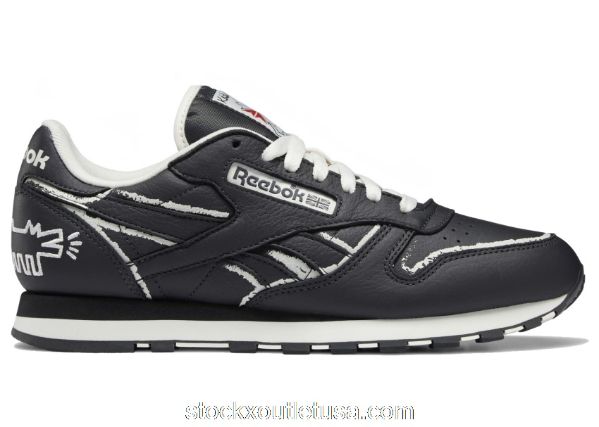 Outlet Reebok Classic Leather Keith Haring Pure Grey Chalkboard Dog GZ1456