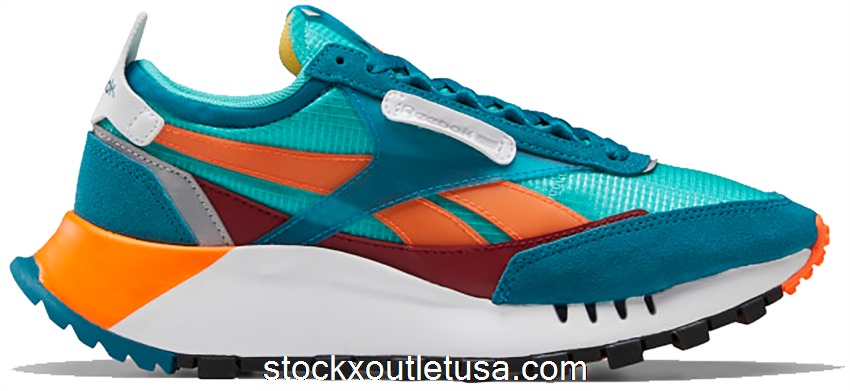 Outlet Reebok Classic Leather Legacy Timeless Teal Solar Orange (W) FY7371