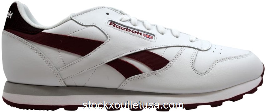 Outlet Reebok Classic Leather Pop SC White/Metlot V69382