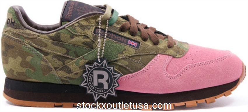 Outlet Reebok Classic Leather R12 Shoe Gallery Flamingoes at War V54303