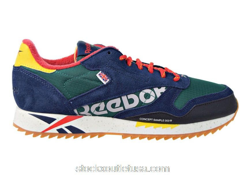 Outlet Reebok Classic Leather Ripple Altered Green Red DV7193