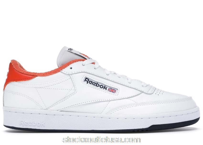 Outlet Reebok Club C 85 Eric Emanuel White Orange Navy FY3413