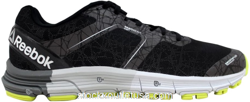 Outlet Reebok One Cushion 3 Nite Black/Alloy-Green-Yellow-White AR2820