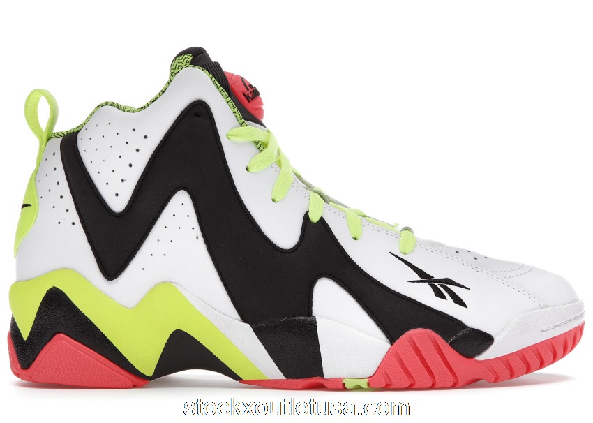 Outlet Reebok Pump Kamikaze 2 Mid White Black Red Yellow M46317