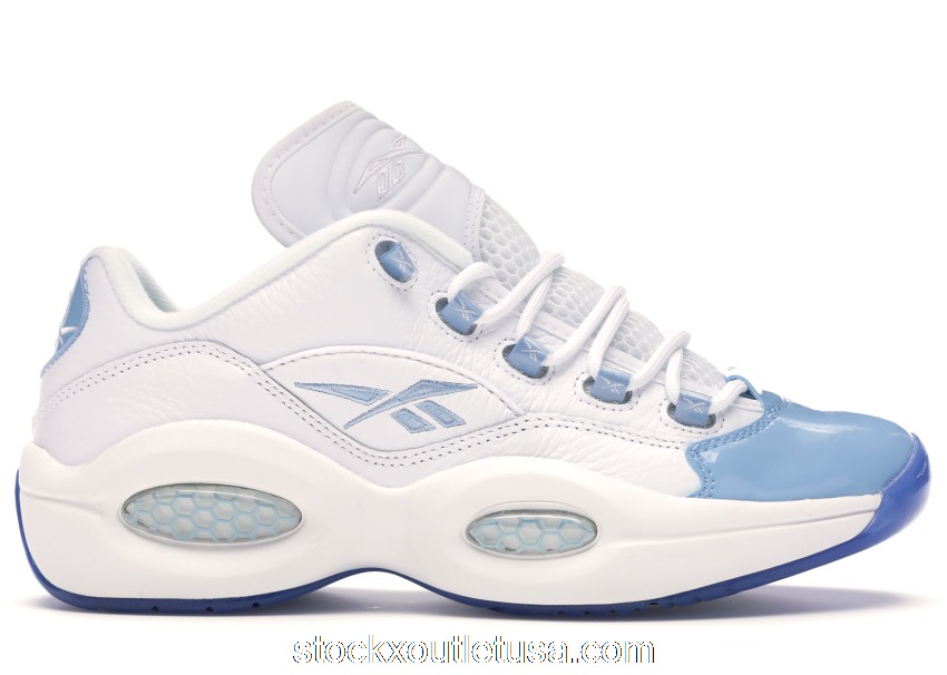 Outlet Reebok Question Low Patent Toe Carolina Blue FX5000