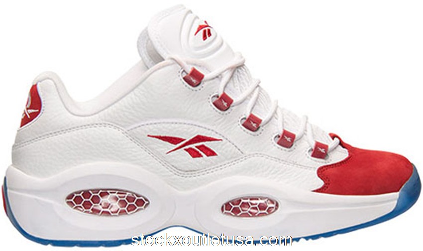 Outlet Reebok Question Low White Red Ice V70252