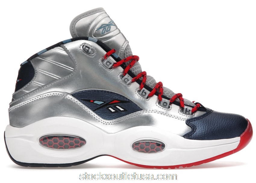 Outlet Reebok Question Mid Iverson x Harden Silver FZ1366