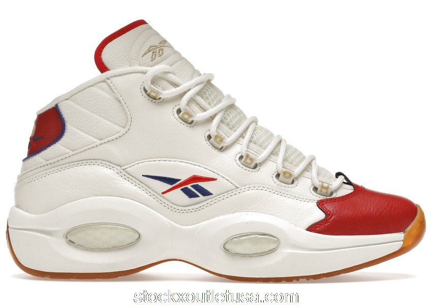 Outlet Reebok Question Mid White Red Blue GZ7099