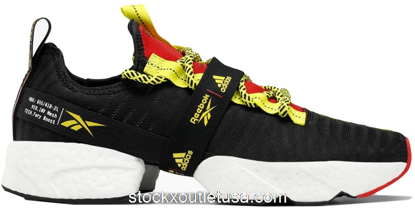 Outlet Reebok Sole Fury Boost Black Hyper Green Red FW0167