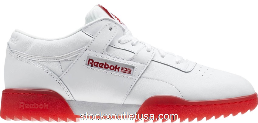 Outlet Reebok Workout Clean Ripple Ice White Red CN0643