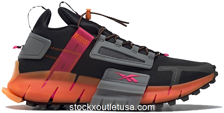Outlet Reebok Zig Kinetica Edge Black Pink Orange FU8182